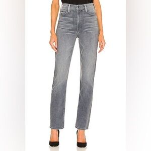 MOTHER Women's Classic Gray Straight Leg Jeans
